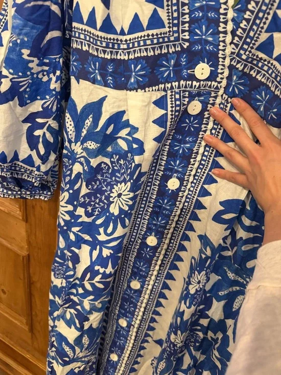 Farm Rio Tapestry Linen Maxi Dress - Picture 6 of 9